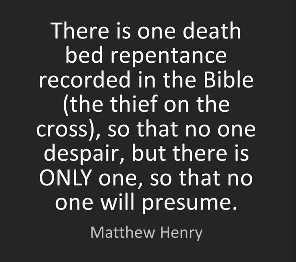 Death Bed Repentance Reality J C Ryle